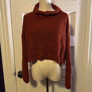 Cropped Burnt Orange Sweater